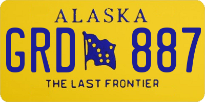 AK license plate GRD887