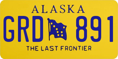 AK license plate GRD891