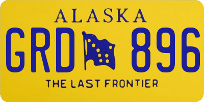 AK license plate GRD896