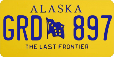 AK license plate GRD897