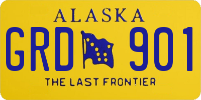 AK license plate GRD901