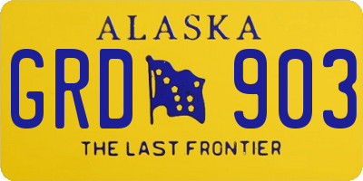 AK license plate GRD903