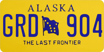 AK license plate GRD904