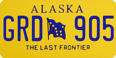 AK license plate GRD905