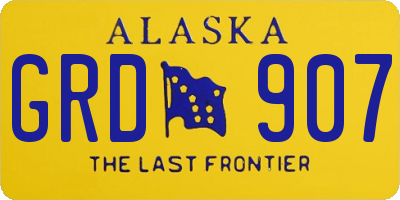 AK license plate GRD907