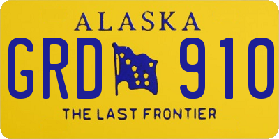 AK license plate GRD910