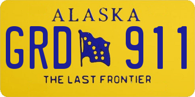 AK license plate GRD911