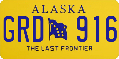 AK license plate GRD916