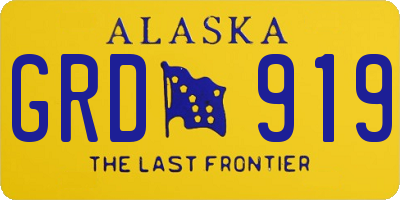 AK license plate GRD919