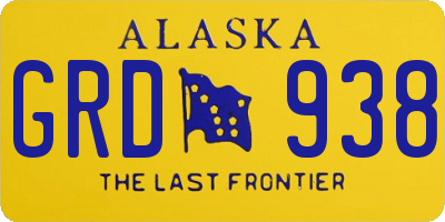 AK license plate GRD938