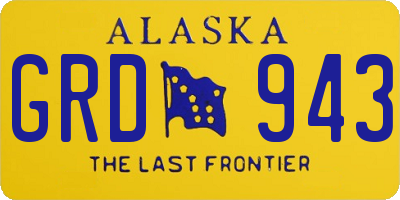 AK license plate GRD943