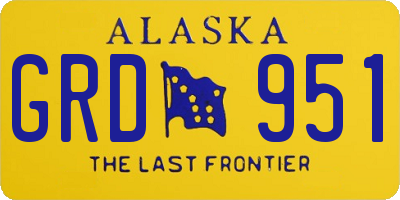 AK license plate GRD951