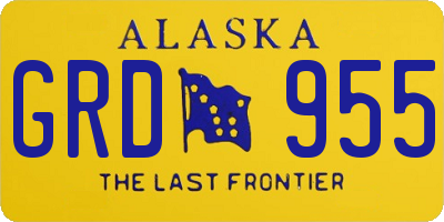 AK license plate GRD955