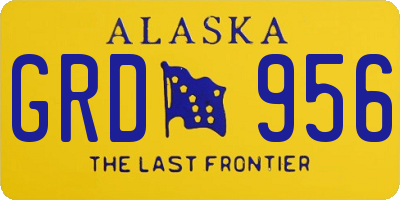 AK license plate GRD956