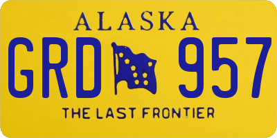 AK license plate GRD957