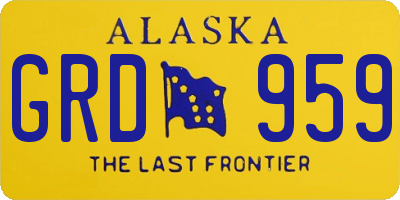 AK license plate GRD959