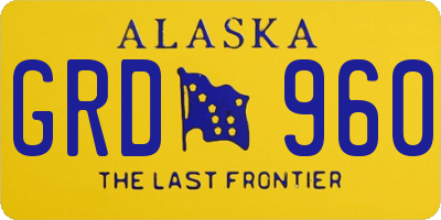 AK license plate GRD960