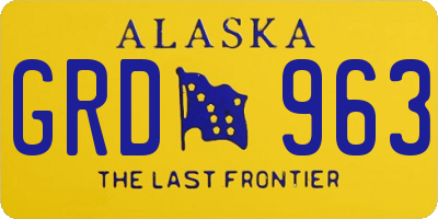 AK license plate GRD963