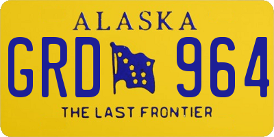 AK license plate GRD964