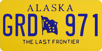 AK license plate GRD971