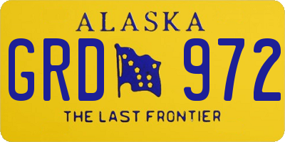 AK license plate GRD972