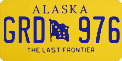 AK license plate GRD976