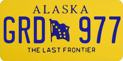 AK license plate GRD977