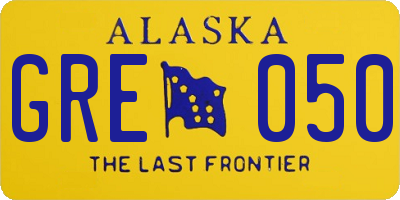 AK license plate GRE050