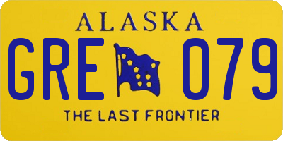 AK license plate GRE079