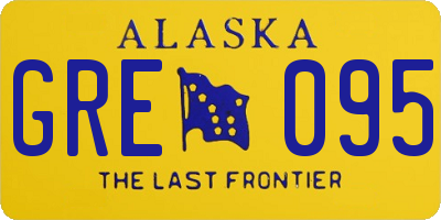AK license plate GRE095