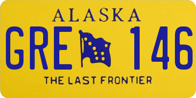 AK license plate GRE146