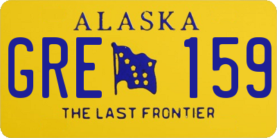 AK license plate GRE159