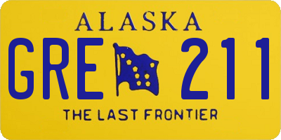 AK license plate GRE211