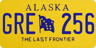 AK license plate GRE256
