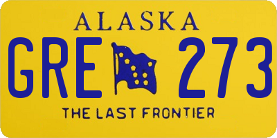 AK license plate GRE273