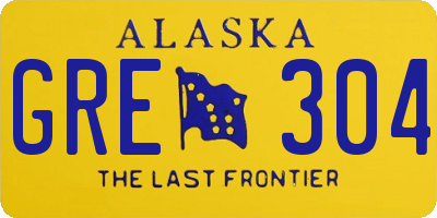 AK license plate GRE304