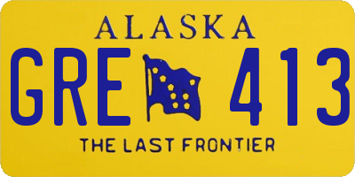 AK license plate GRE413