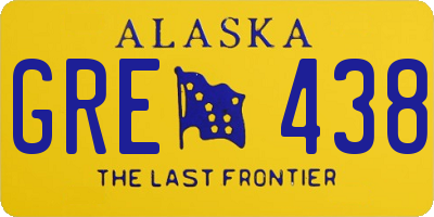 AK license plate GRE438