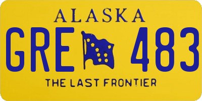 AK license plate GRE483