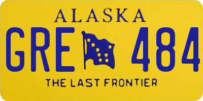 AK license plate GRE484