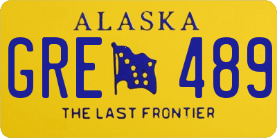 AK license plate GRE489