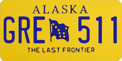 AK license plate GRE511
