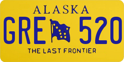 AK license plate GRE520