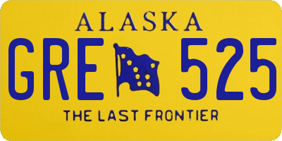 AK license plate GRE525