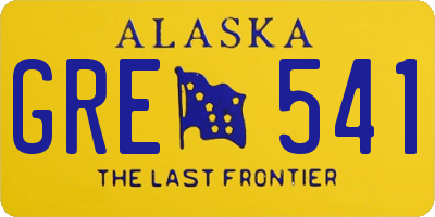 AK license plate GRE541