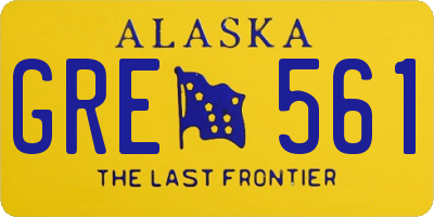 AK license plate GRE561