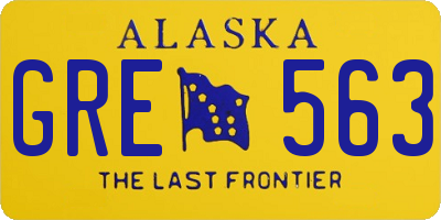 AK license plate GRE563