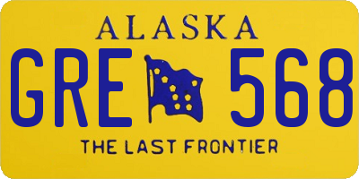 AK license plate GRE568