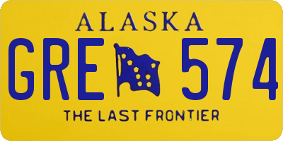 AK license plate GRE574