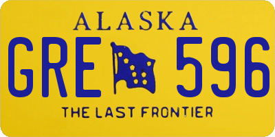 AK license plate GRE596